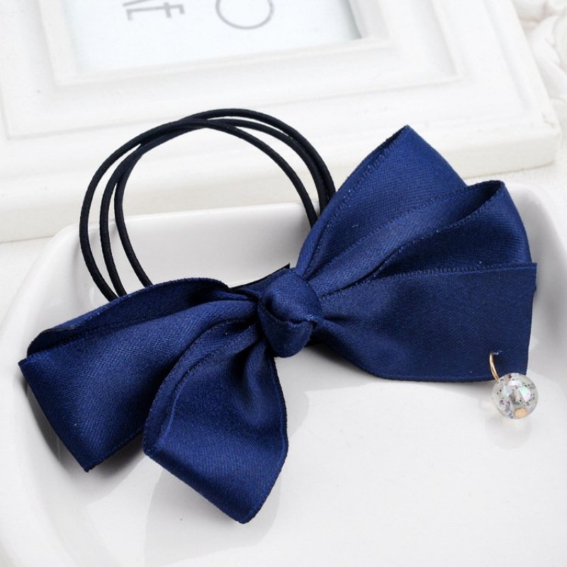 Navy Simple bow hair band
