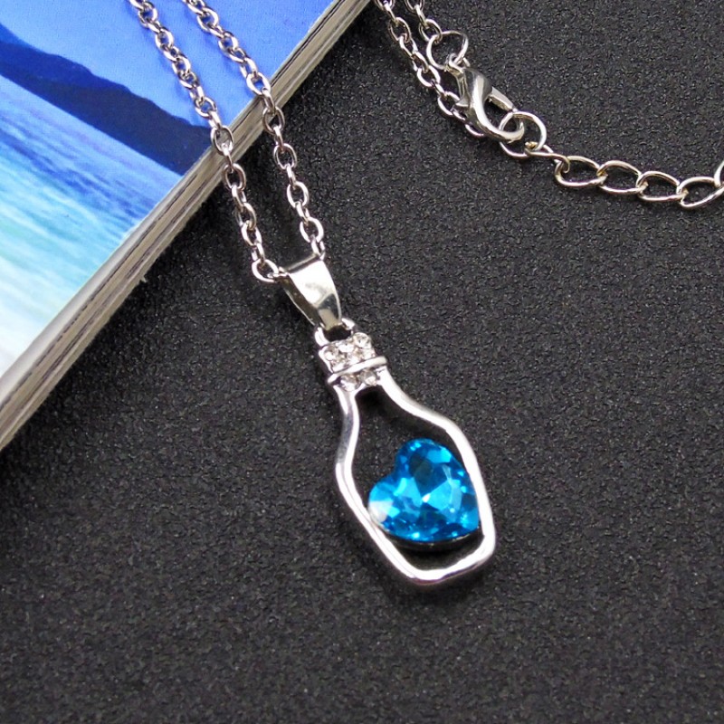 Blue Bottle Necklace