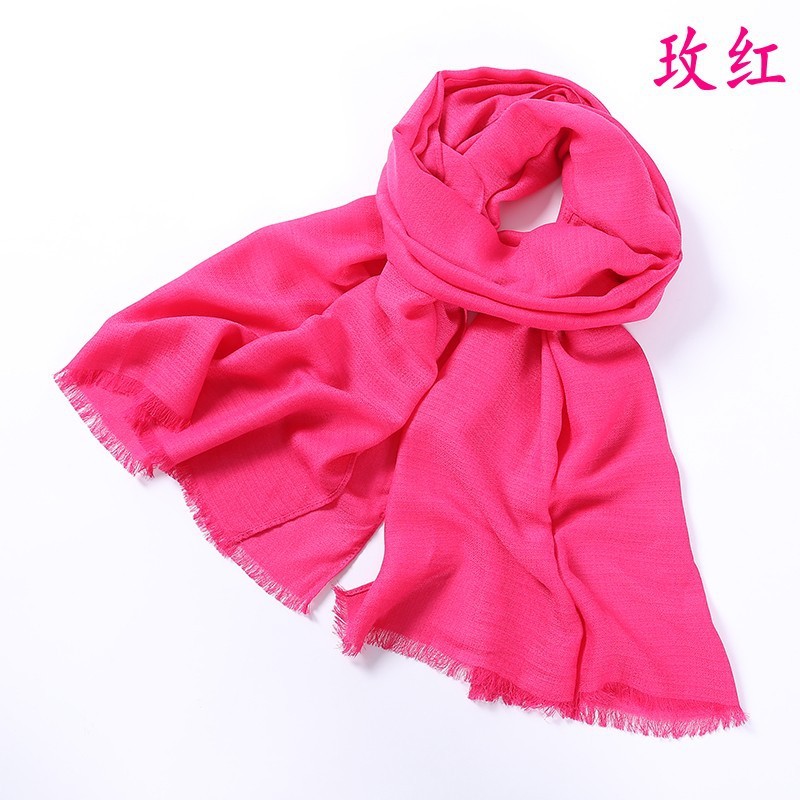 Rose Red Plain Thick Intertwined Cotton Maxi Hijab Clearance
