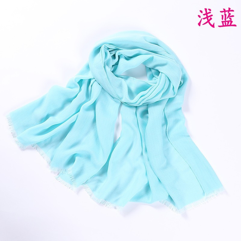 Light Blue Plain Thick Intertwined Cotton Maxi Hijab Clearance