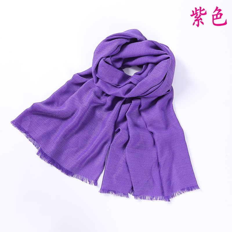 Purple Plain Thick Intertwined Cotton Maxi Hijab