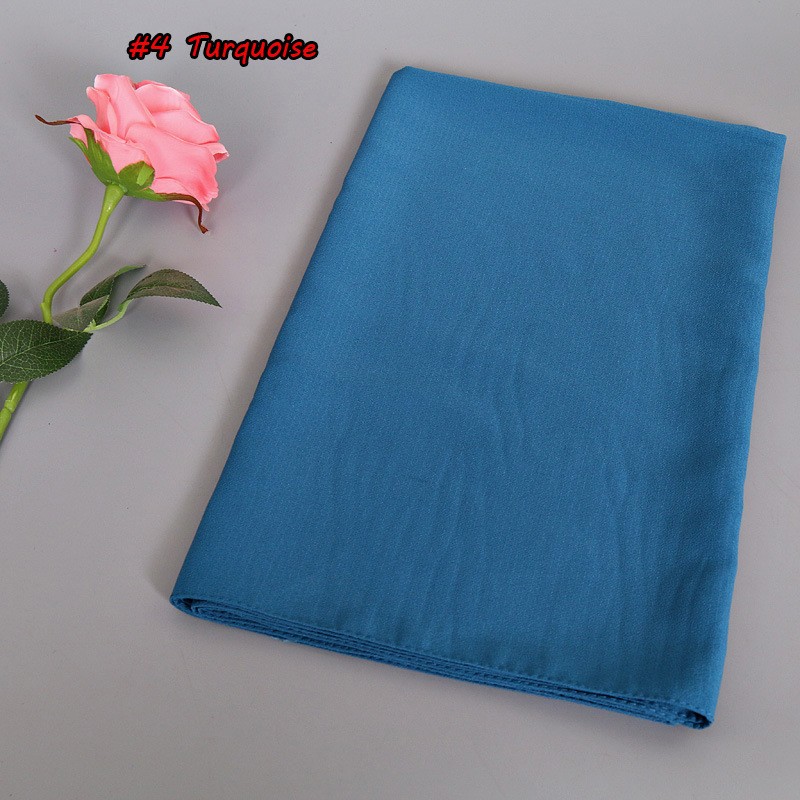 Deep Blue Thick Bubble Chiffon Hijab