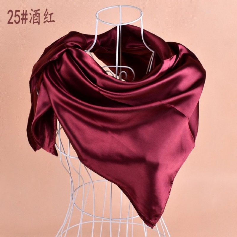 wine red Classic Satin Square Hijab