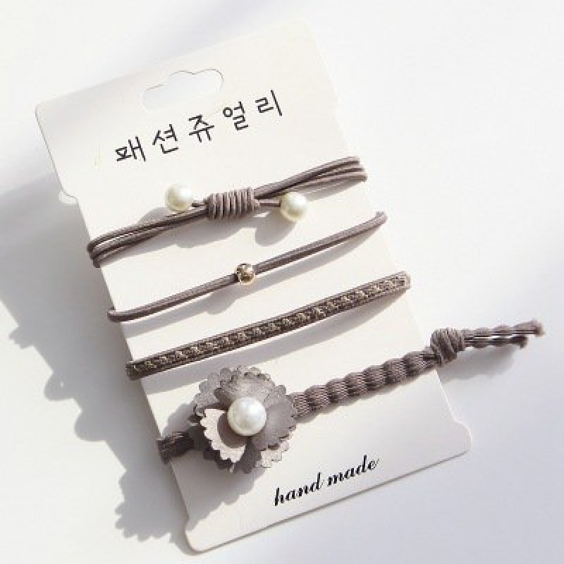 Gray Small Flower Hair band set
