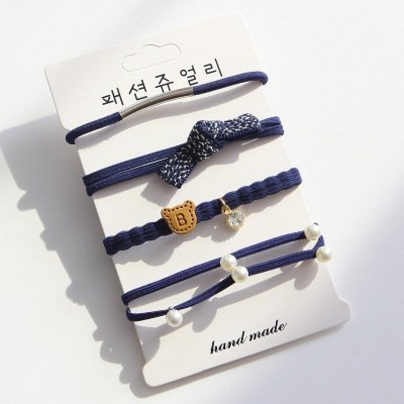 Navy Blue Bear Hair band set