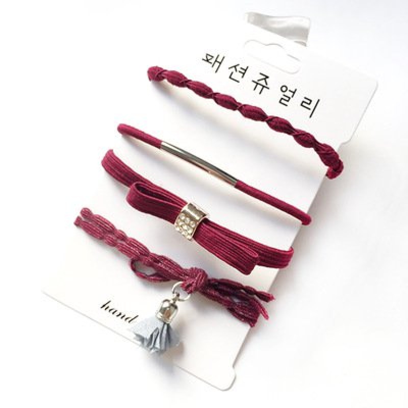 Burgundy Petunia Hair band Set