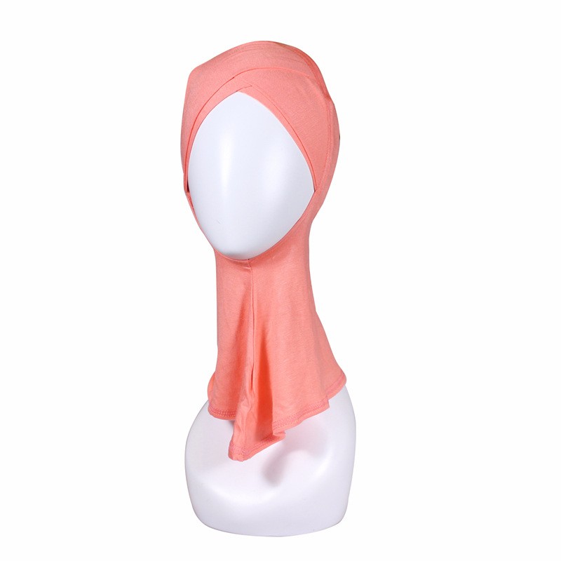 light orange Modal Criss Cross Hijab Underscarf Clearance
