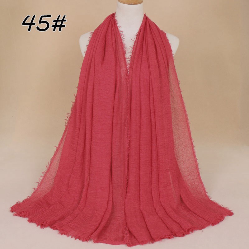 Bright Red Cotton Vogue Maxi Hijab