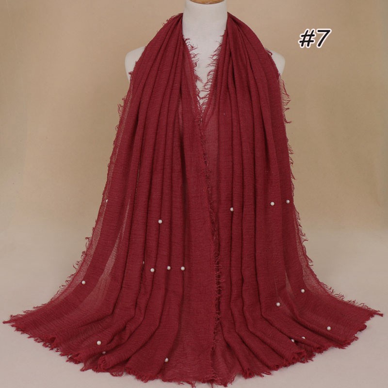 wine red Pearl Vogue Maxi Hijab