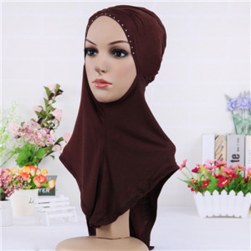 Brown Pinched Full Hijab Underscarf Clearance