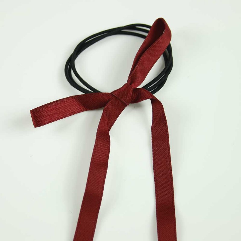Maroon basic bow hairband