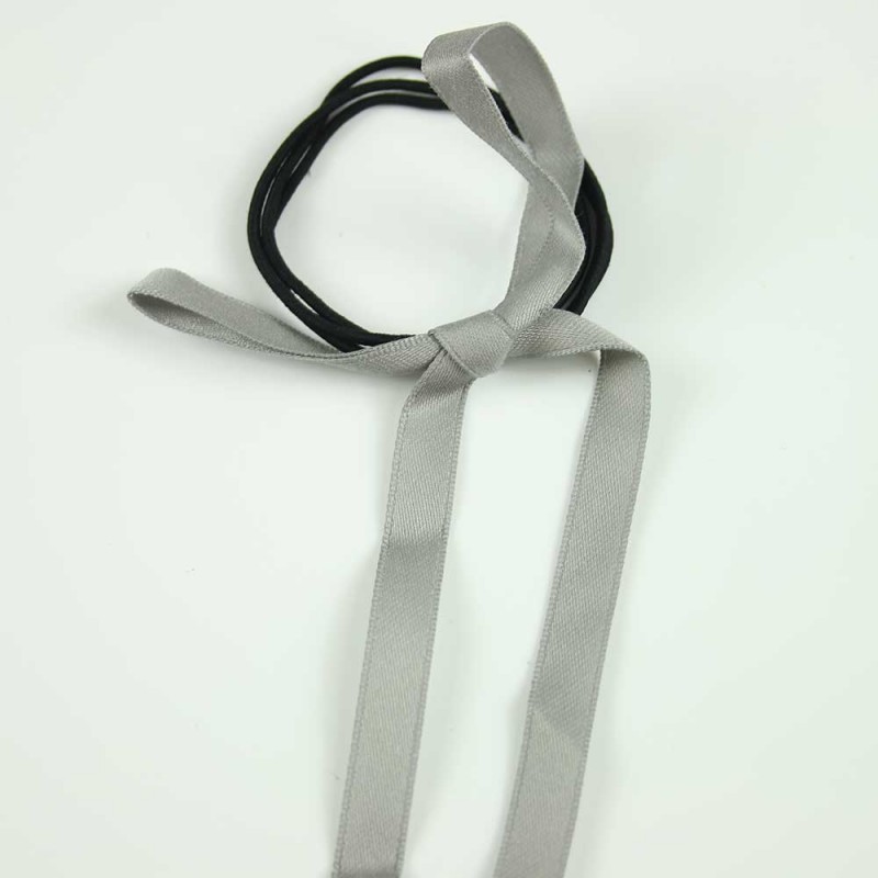Grey basic bow hairband