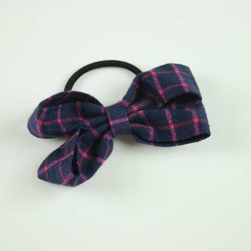 Pink Tartan Bow Hairband