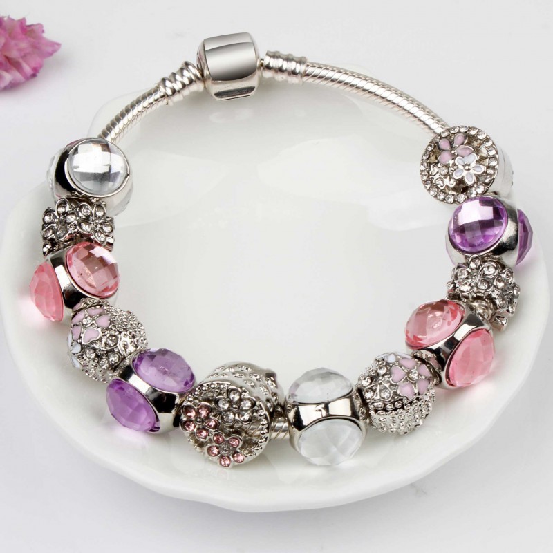 Crystal Pastel Charm Bracelet