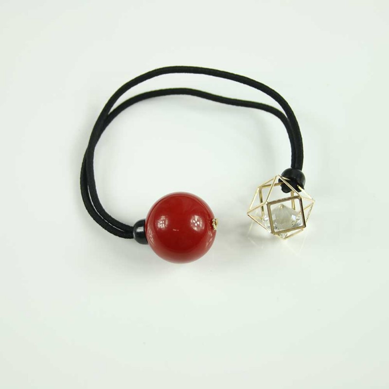 Red crystal pearl hairband