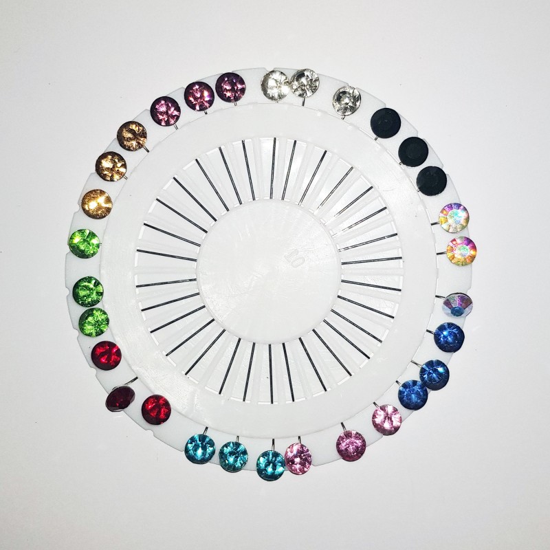Mix Colours Crystal Hijab Pins Clearance