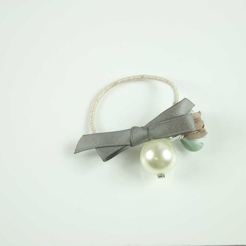 Mint Nude Floral pearl hairband