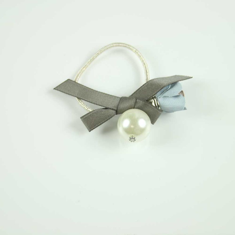 Blue Floral pearl hairband