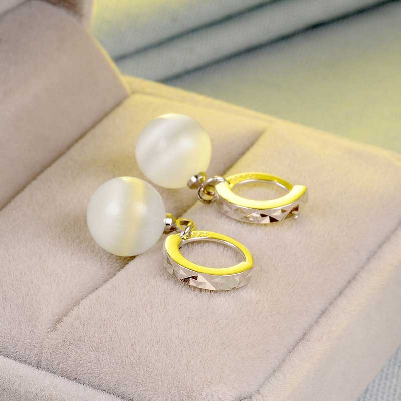 Orb Drop Polished Earrings