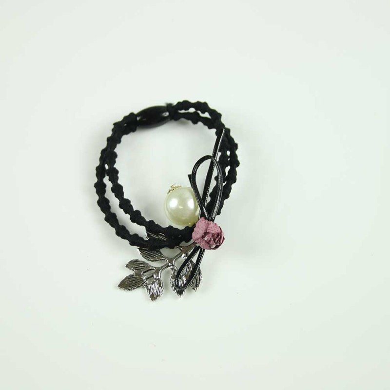 Purple pearl foliage hairband