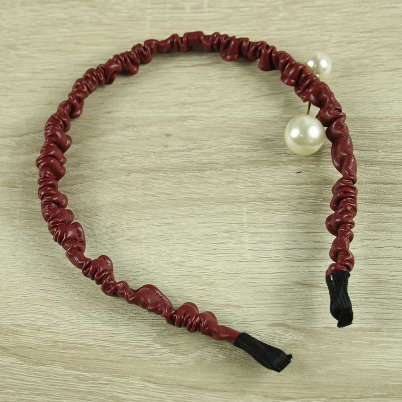 Maroon Pearl Headband
