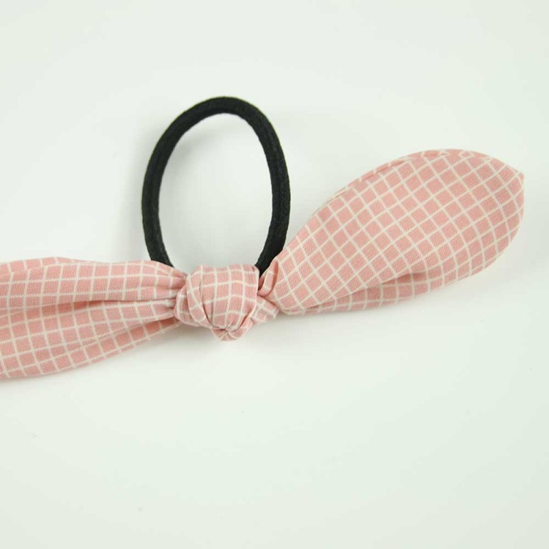 Pink Squares Ribbon hairband