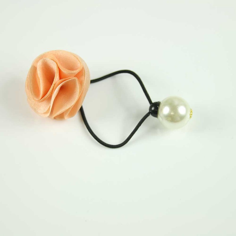 Apricot rose pearl hairband
