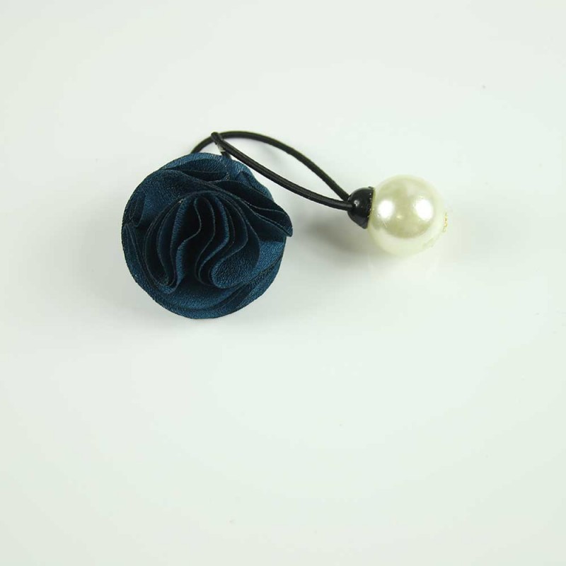 Teal rose pearl hairband