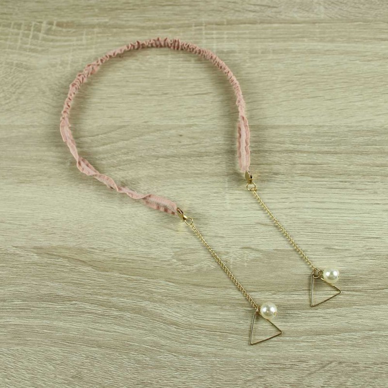 Pink triangle drop headband