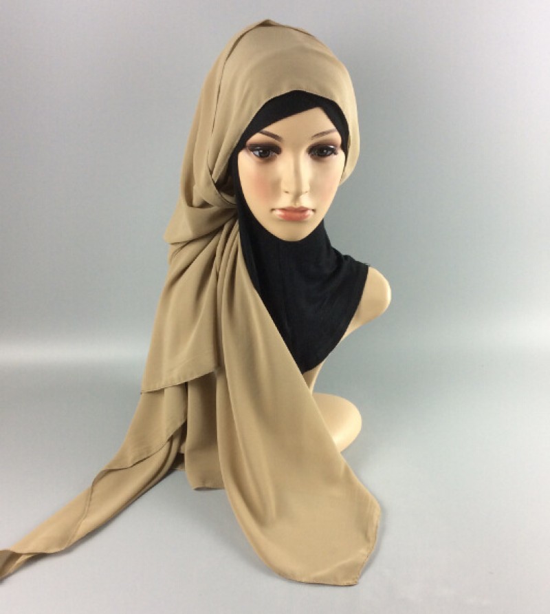 Light Brown Soft Chiffon Crepe Hijab 