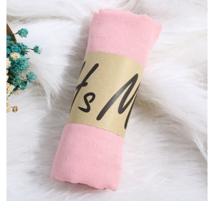 pink Cotton Linen 180x90cm Classic Maxi Hijab