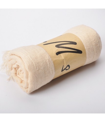 Beige Thick Twill Blend 200x110cm Maxi Hijab Clearance