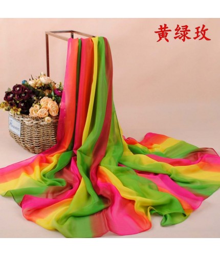 Yellow Ombre Gradient Chiffon Hijab Clearance