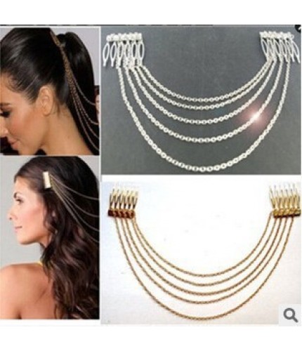 Silver Claw Hair Chain