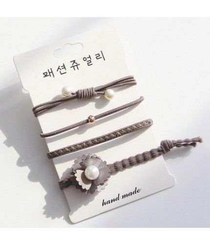Gray Small Flower Hair band set