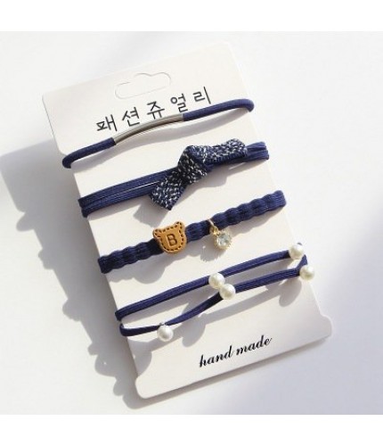 Navy Blue Bear Hair band set