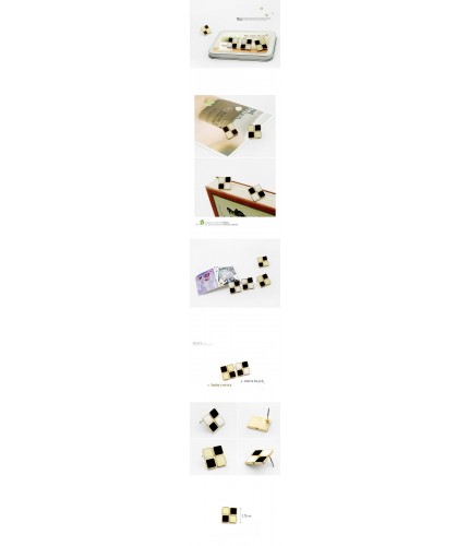 Black or White Stud Earrings