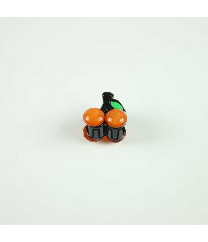 Orange cherry hairclip