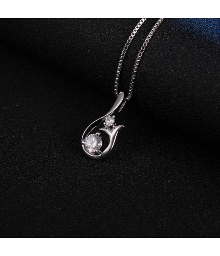 Crystal Fin Polished Necklace