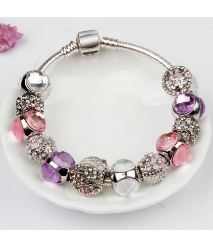 Crystal Pastel Charm Bracelet