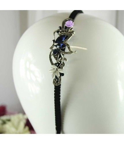 Lotus Blue Crystal Headband