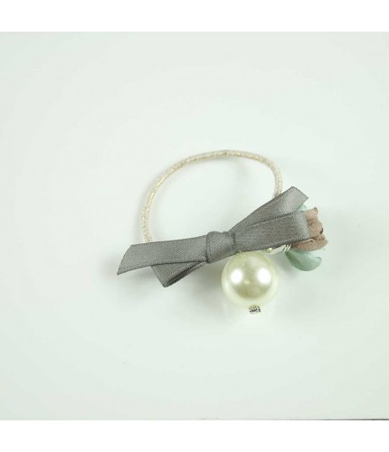 Mint Nude Floral pearl hairband