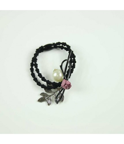 Purple pearl foliage hairband