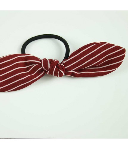 Maroon Stripes Ribbon hairband