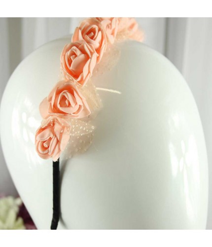 Peach Rose Headband